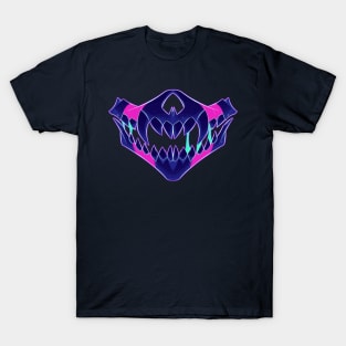 Demon Skull Mask 5 PINK GLOW T-Shirt